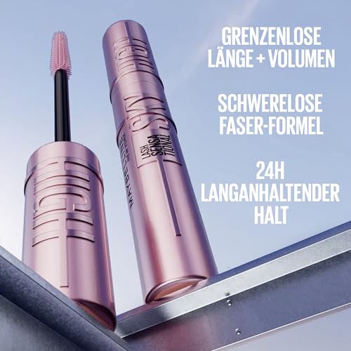 Detalle de Maybelline New York Sky High Cosmic Black Mascara – extreme Länge & kosmisches Volumen