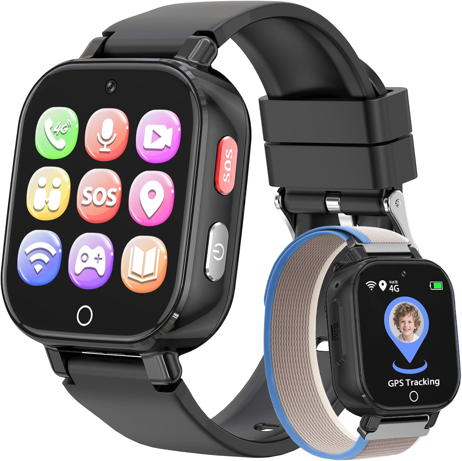 Detalle de Smartwatch Bambini 4G con Videochiamata, GPS e SOS — ISO 4G con IP68, Modalità Classe e Funzioni per 4–12 Anni