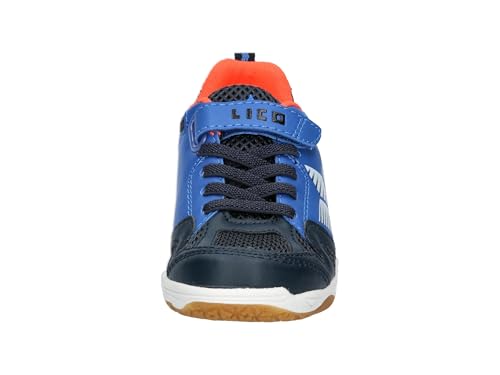 Detalle de Lico Kinder Sport Hallenturnschuh Marine Blau Orange - Größe 36 EU