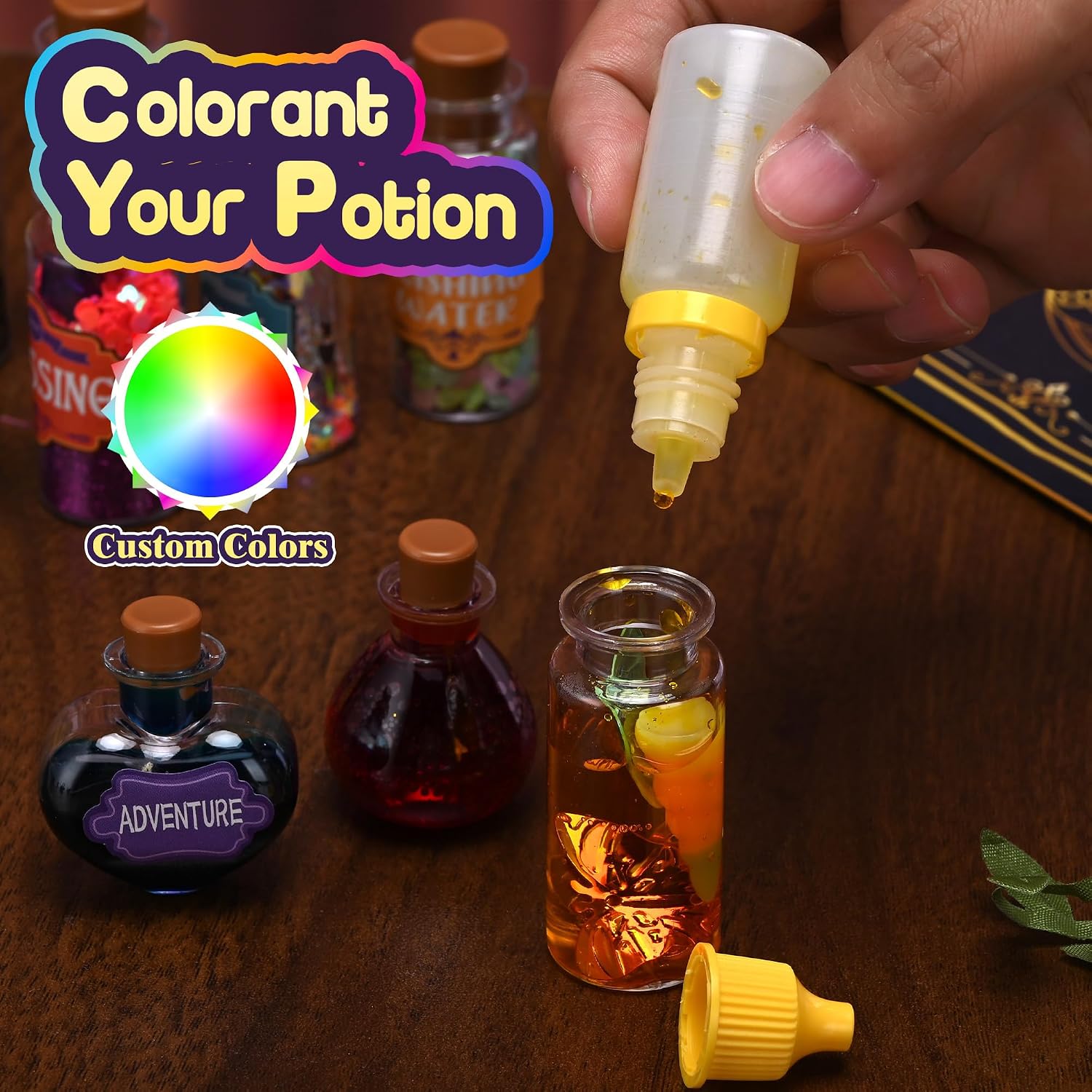 Thumbnail 1 de Wothfav magische drankjesset voor kinderen met 22 flesjes en lichtgevende kralen