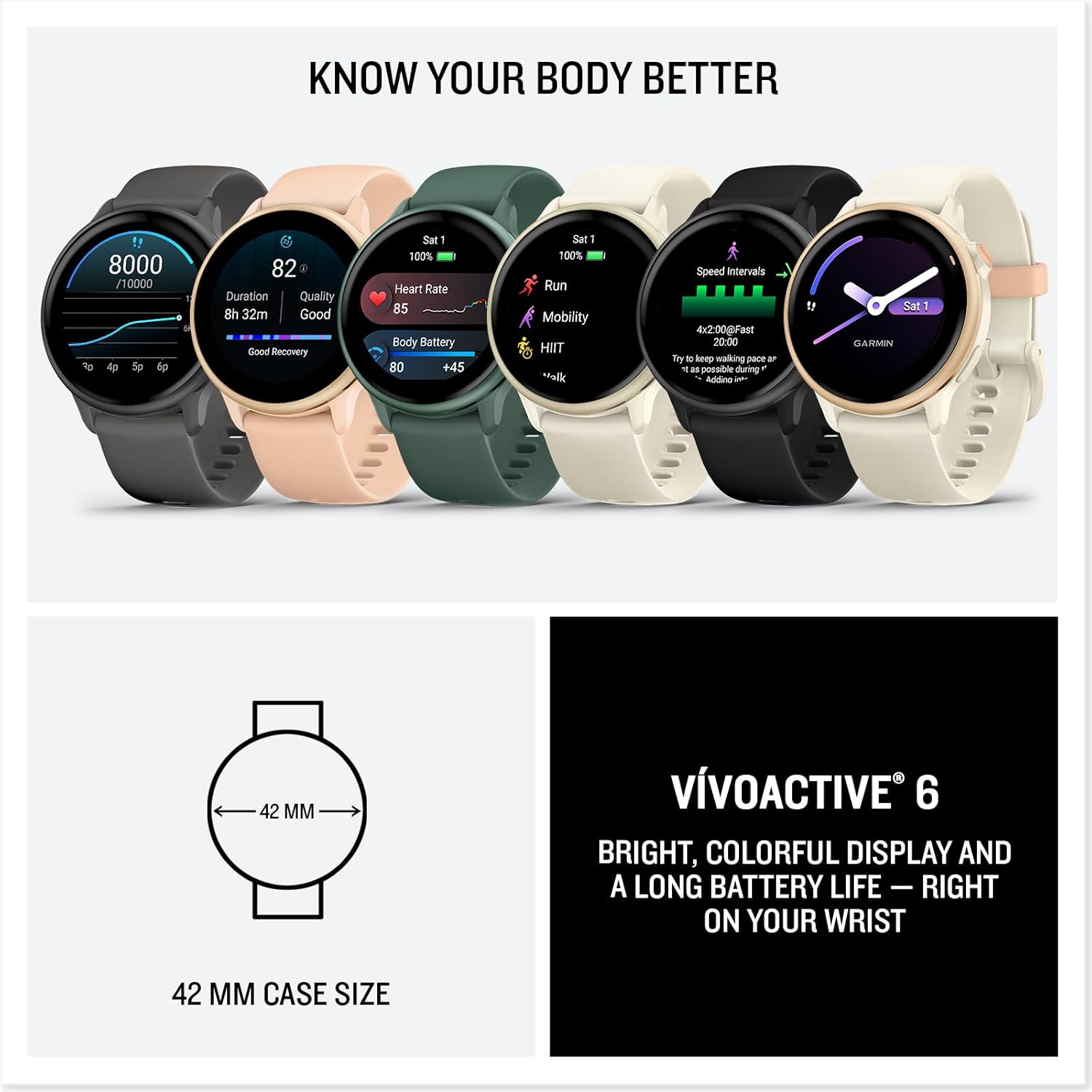 Thumbnail 6 de Garmin vívoactive 6 (Amazon Exclusive) 42mm GPS smartwatch with AMOLED