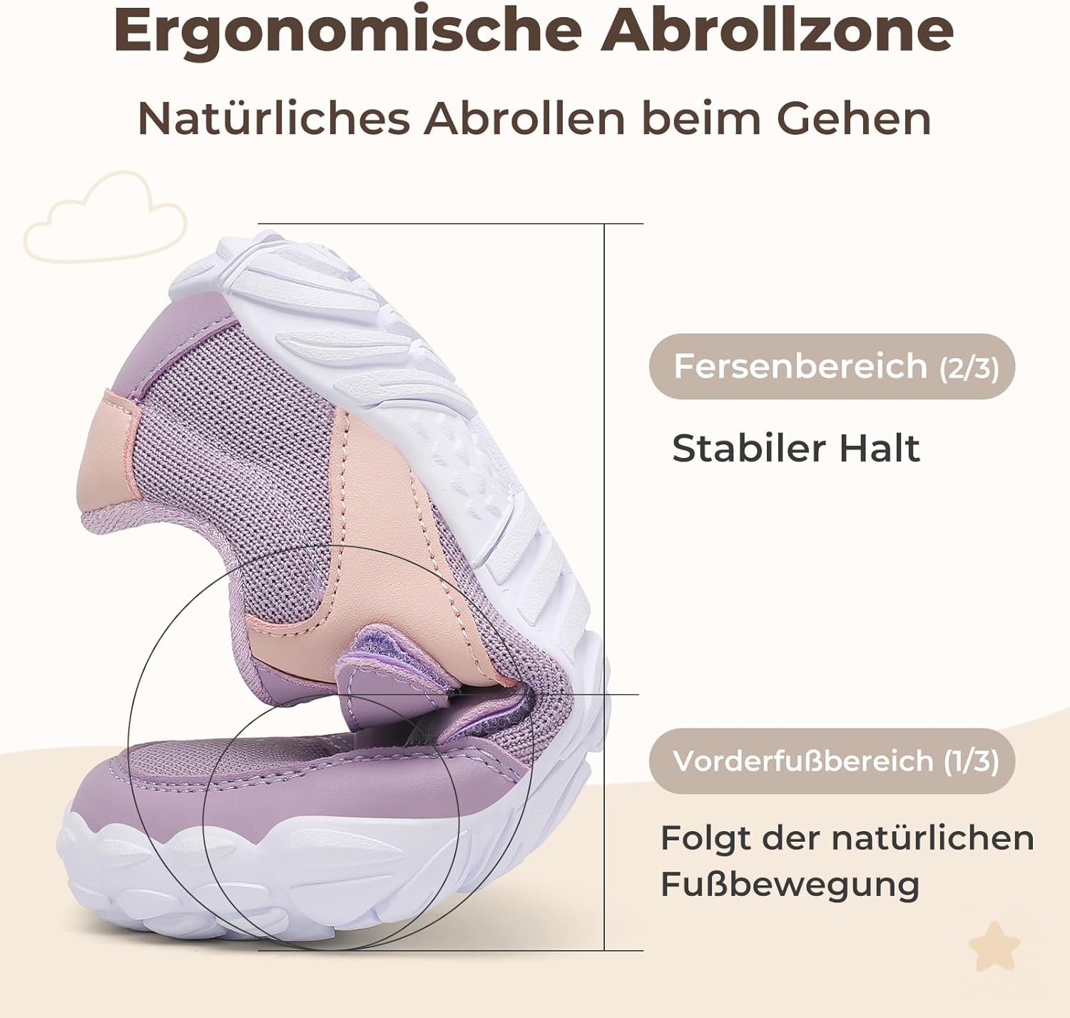 Detalle 2 de SAGUARO Kinder Barfußschuhe Leicht – Barfußgefühl mit breiter Zehenbox, Zero-Drop, Größe 25–36