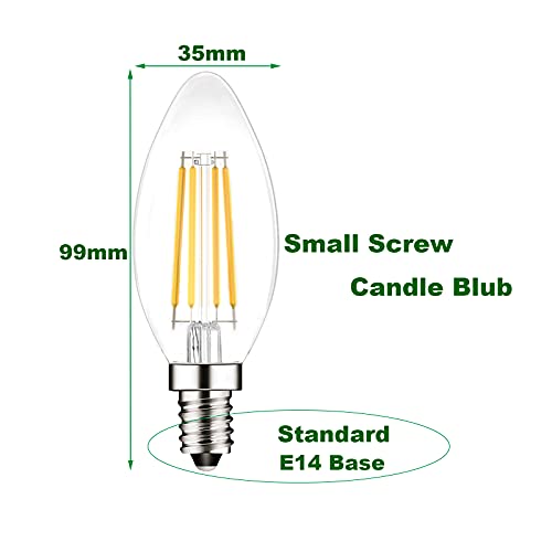 Detalle 2 de PureShine E14 LED Candle Bulb (6-Pack) 4W, 2700K, 400lm – Warm White, SES Small Screw