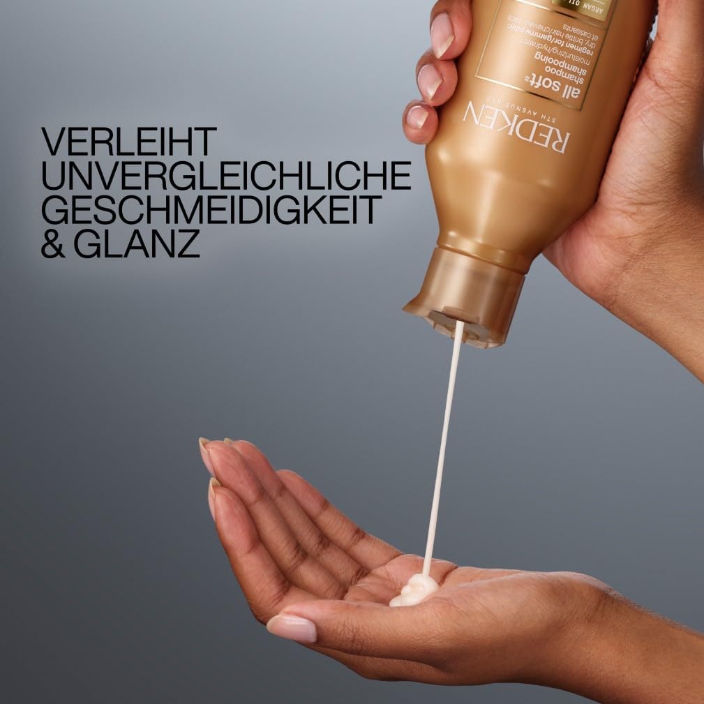 Detalle 2 de Redken All Soft Shampoo für trockenes und brüchiges Haar (Omega-6 & Argan-Öl) – 300 ml