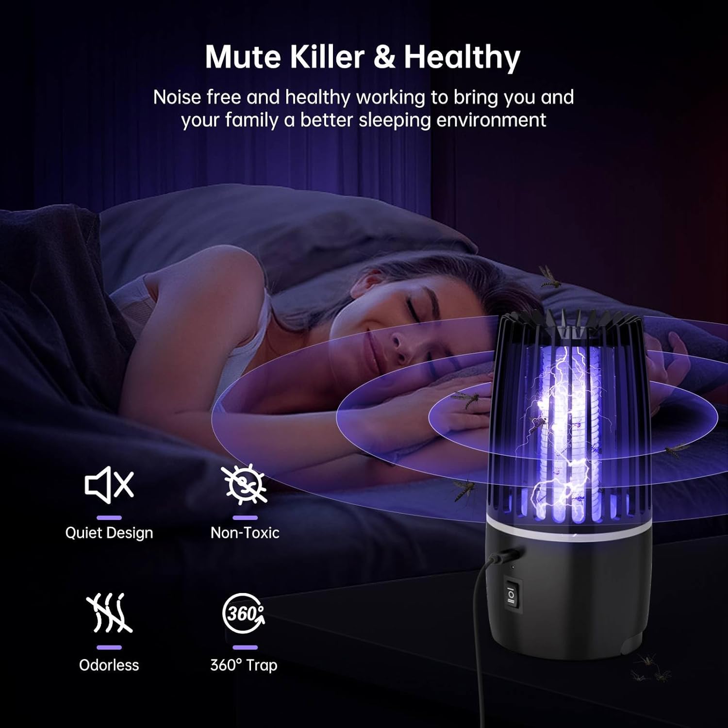 Thumbnail 4 de Tiptop Home 4200V Rechargeable UV Bug Zapper (4000mAh) for Outdoor & Indoor Mosquito Control