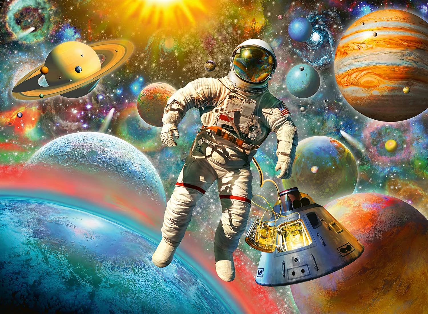 Detalle de Puzzles 2x100 pièces Dans l’espace dès 6 ans