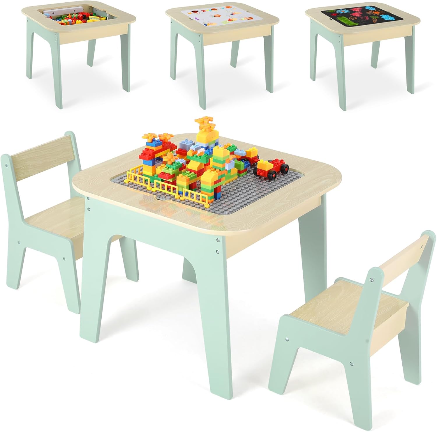 Clevich Tavolo bambini con 2 sedie 49 cm