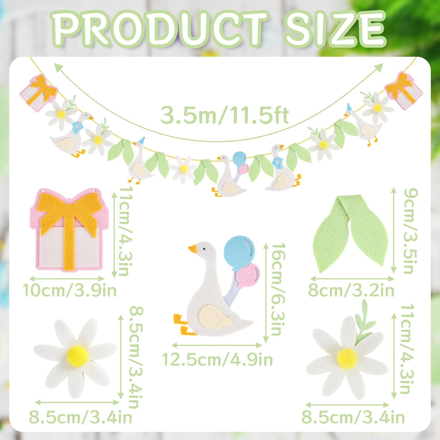 Detalle de SUNBEAUTY Gänse-Banner Girlande für 3,5 m