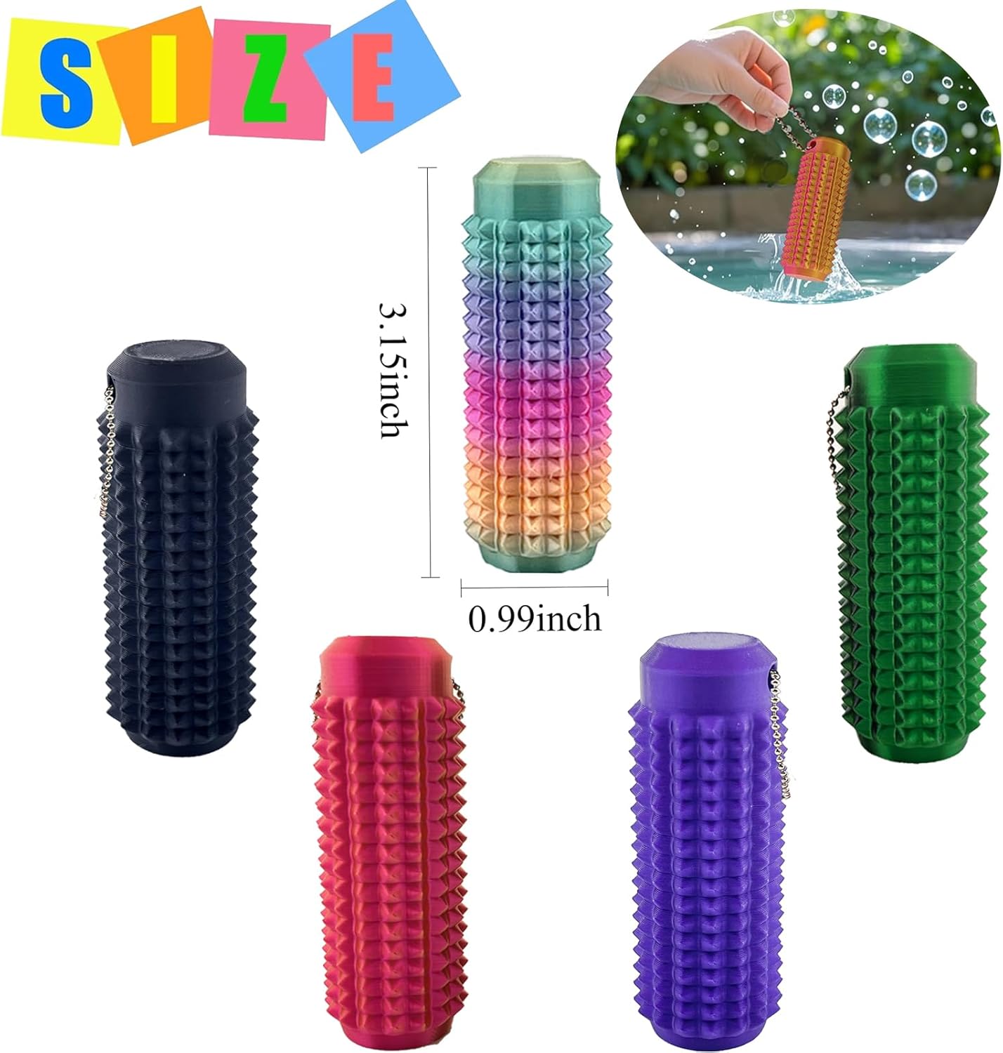 Thumbnail 4 de Little Ouchies Fidget spiky keychain 2pcs