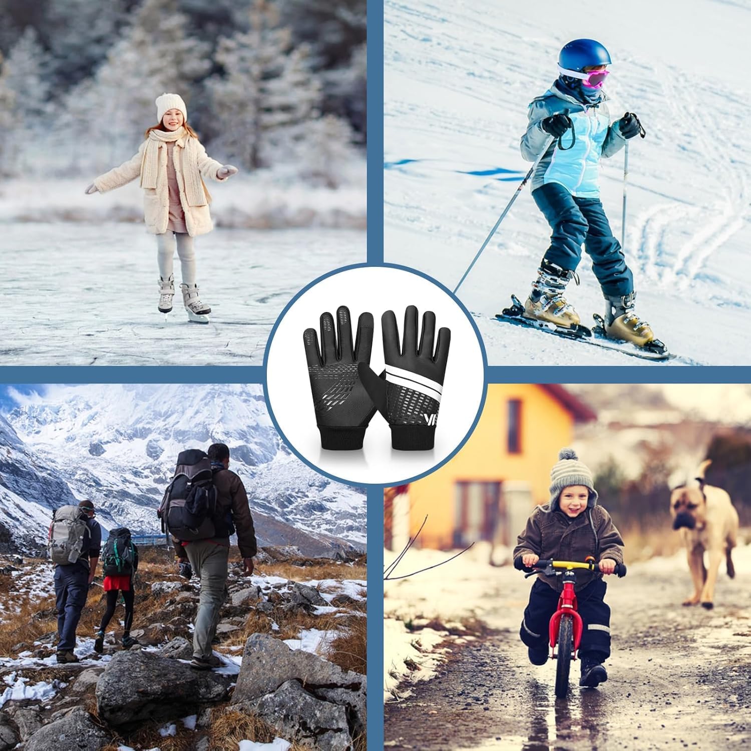 Thumbnail 6 de WESTWOOD FOX Gants d'hiver pour enfants — Mitaines imperméables, isolation thermique et prise en main tactile