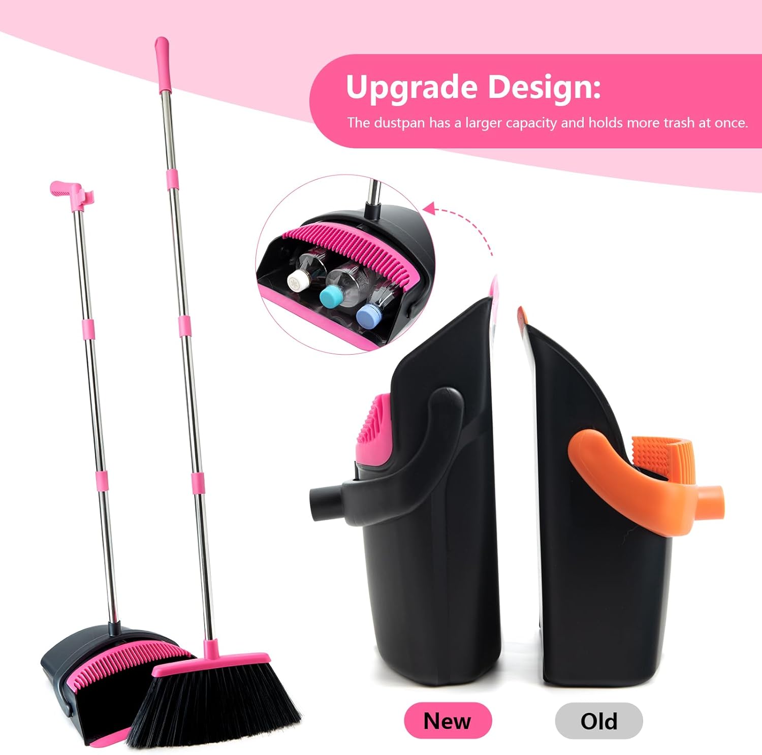 Thumbnail 5 de XXFLOWER Dustpan and Brush Set Long Handled 51.2in