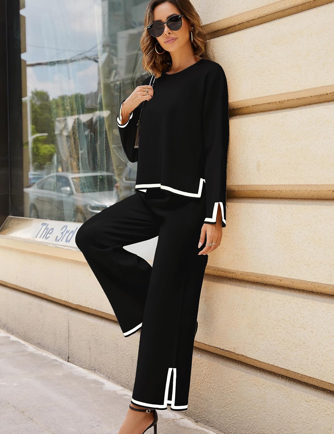 Thumbnail 4 de Tanming knit lounge set 2-piece, wide leg