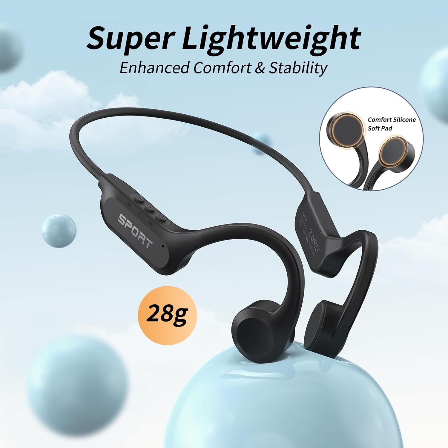 Thumbnail 2 de CXK Bone Conduction Headphones 10Hrs