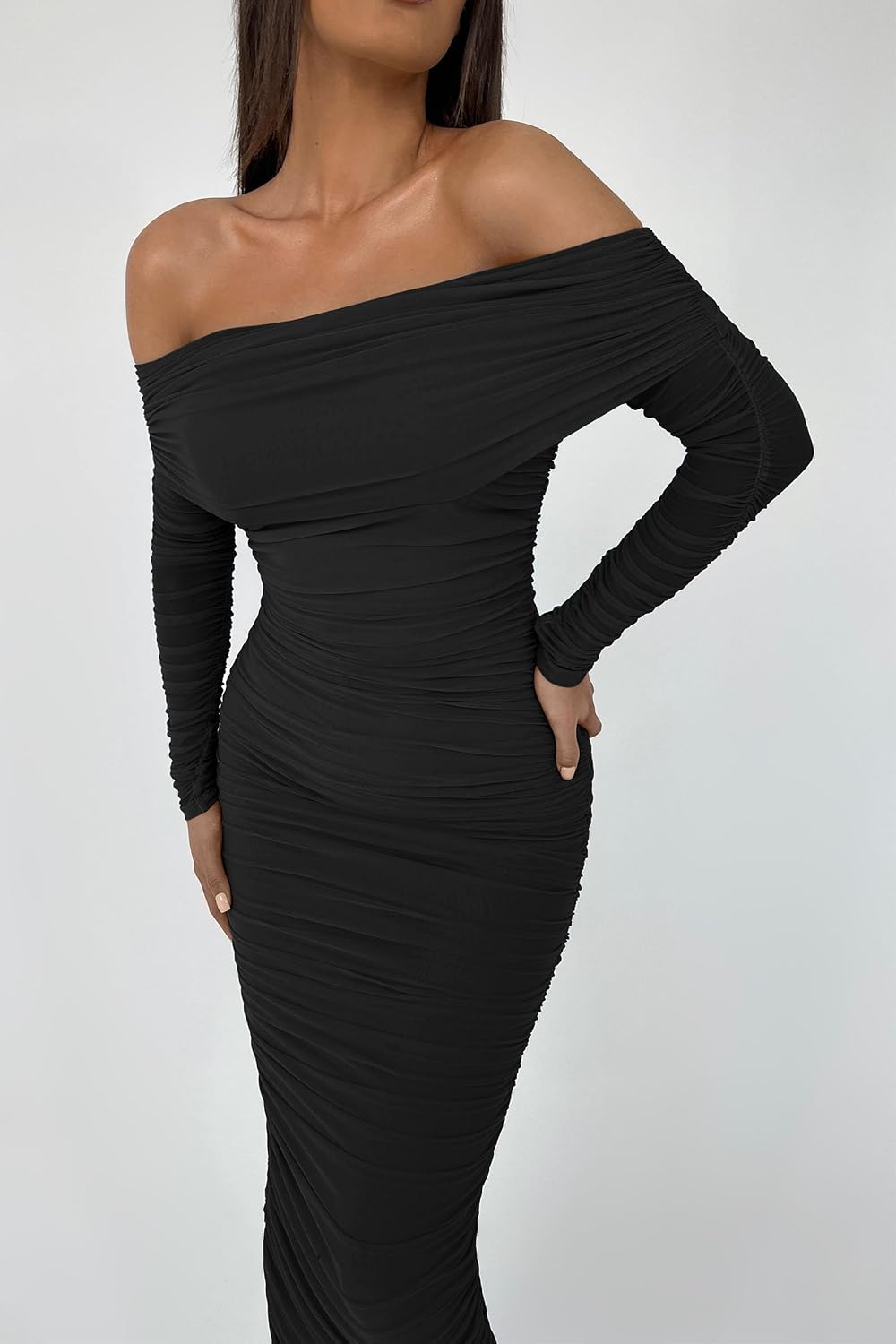 Thumbnail 5 de PRETTYGARDEN Fall Off The Shoulder Maxi Dress