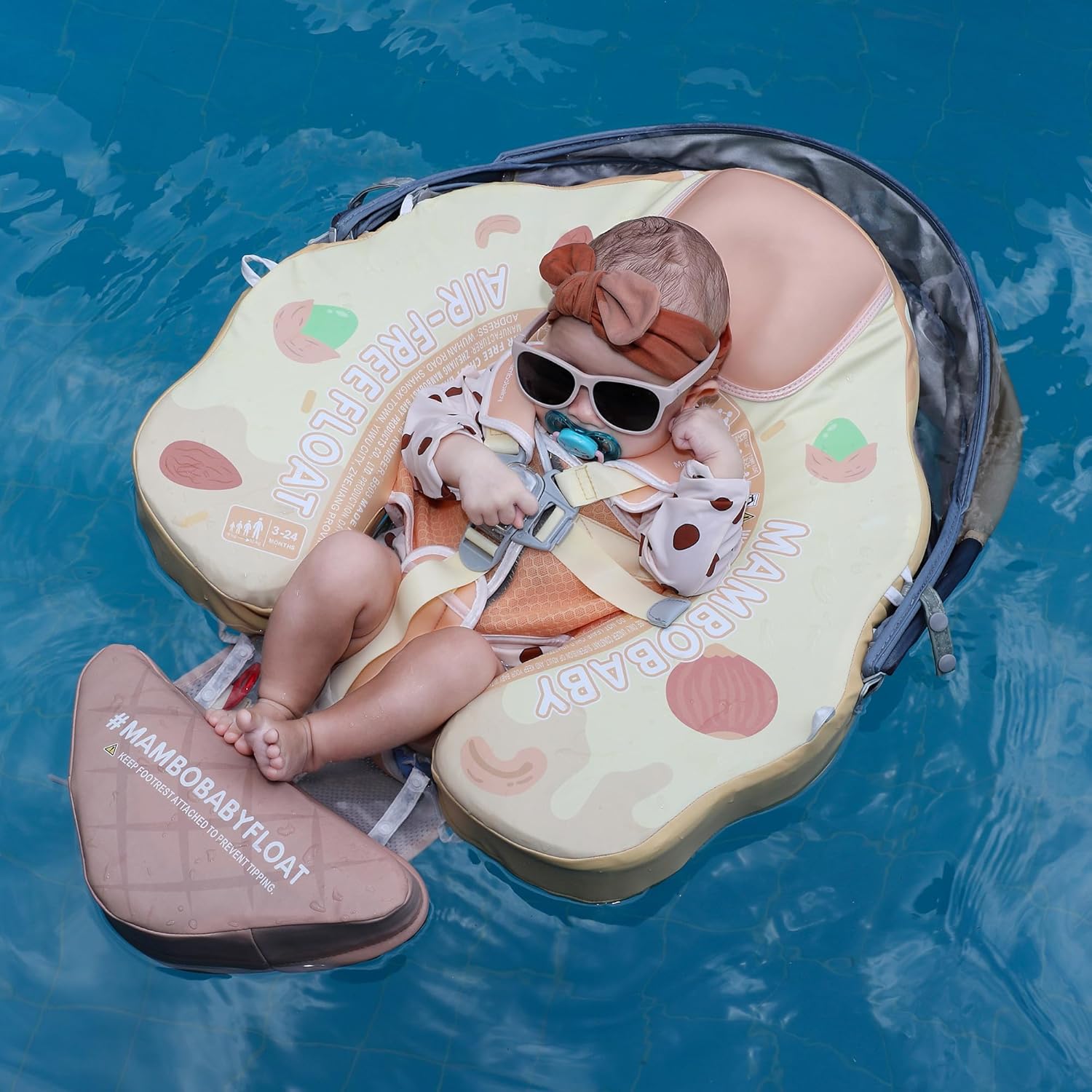 Thumbnail 3 de Mambobaby Float Add Tail Baby/Infant Swim Float with Canopy (Limited Edition Yellow)