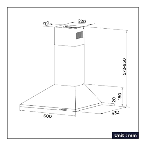 Detalle 2 de CIARRA CAB6201A Campana 60cm 370 m³/h ⚙