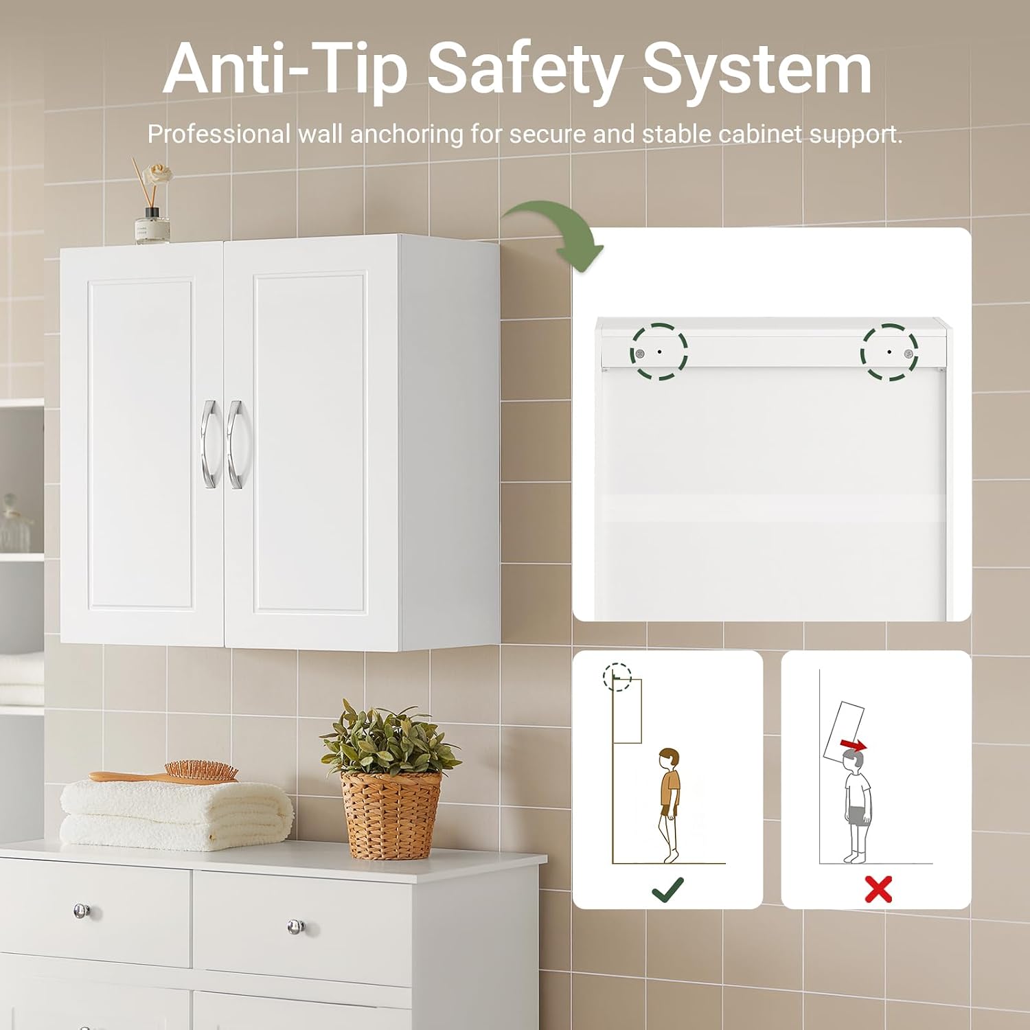 Detalle de Haotian FRG231-W wall cabinet 23.6"