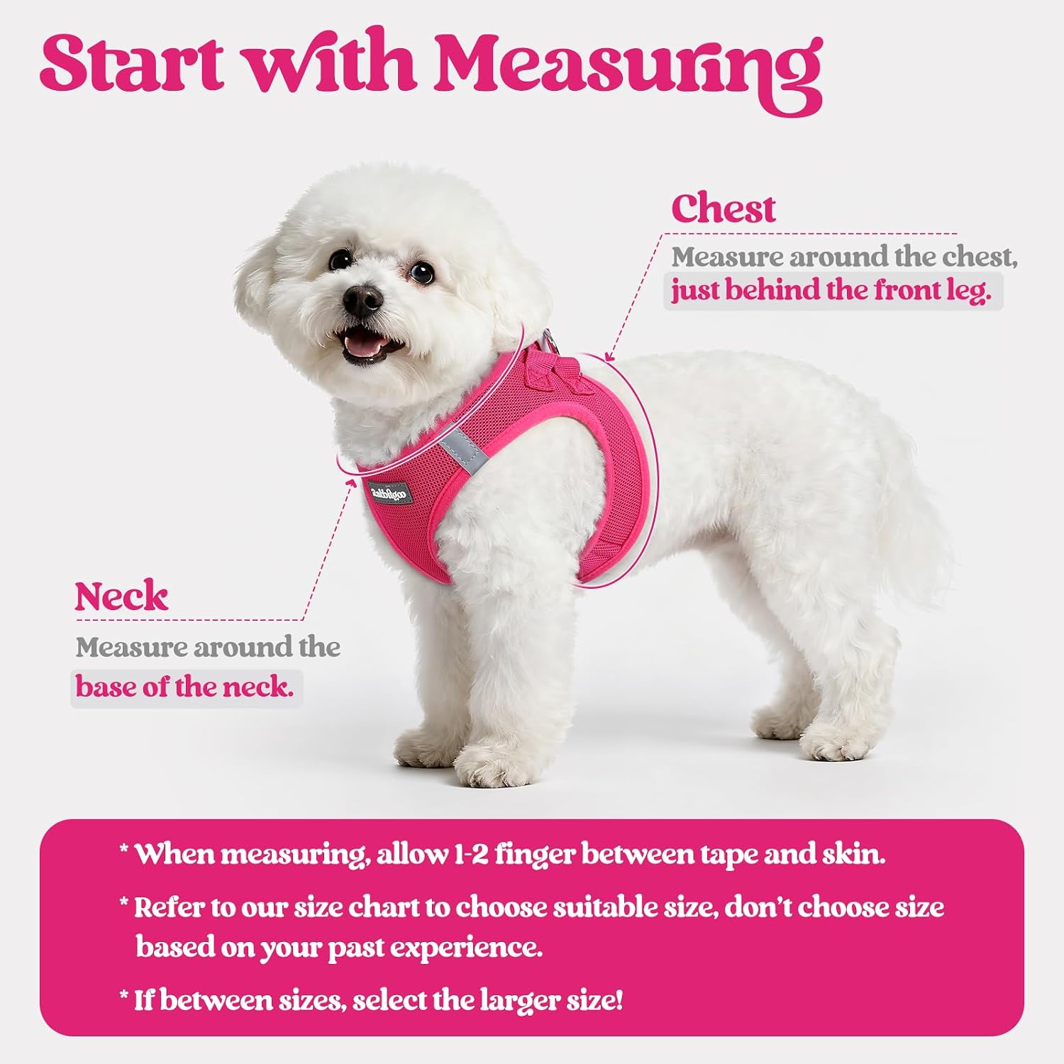 Thumbnail 1 de Rabbitgoo Small Dog Harness and Lead Set (XXS) – Step-in Soft Mesh, Pink
