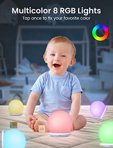 Detalle de Veilleuse Enfant Rechargeable KOOFIT – 1H Minuteur, 8 couleurs et contrôle tactile