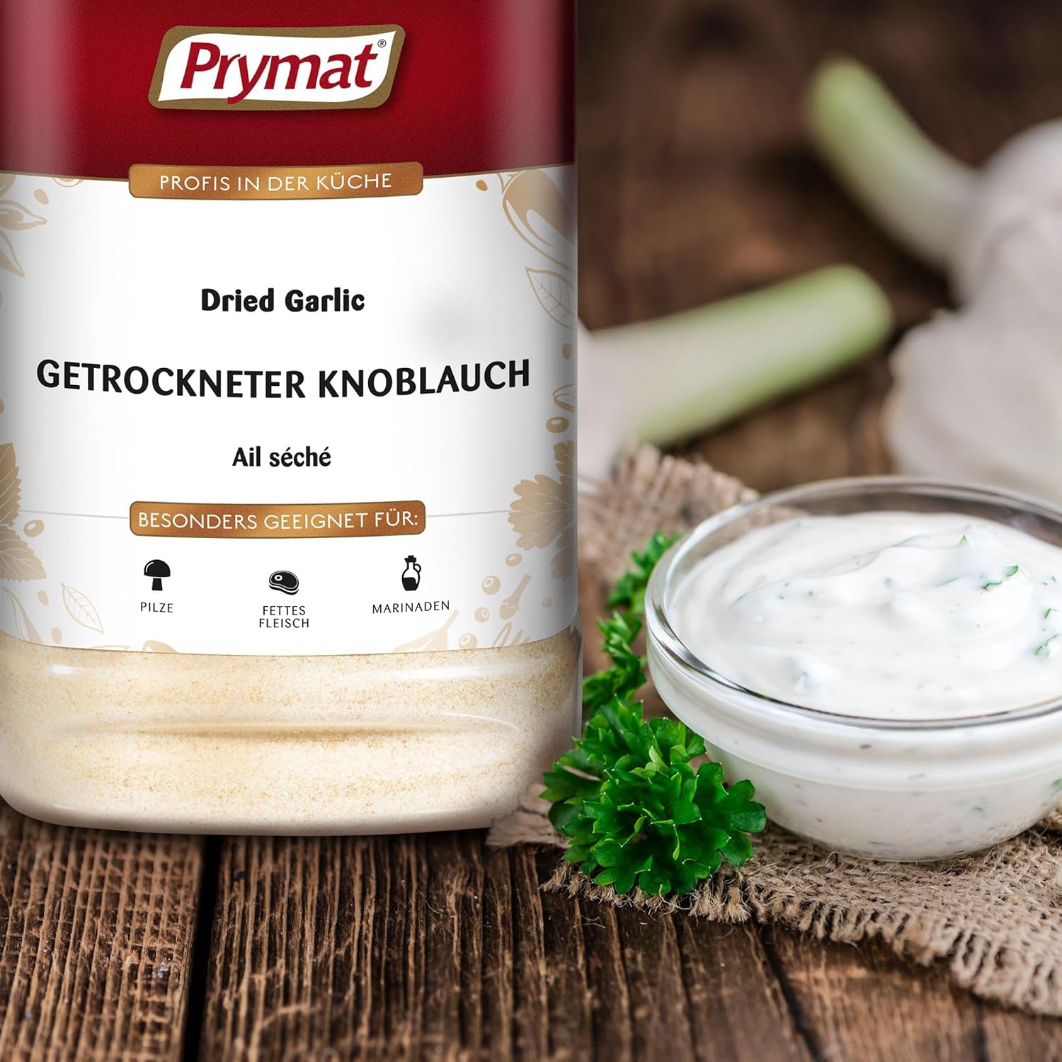 Thumbnail 5 de Prymat getrockneter Knoblauch granuliert (1,05 kg) – Knoblauchgranulat zum Würzen von Saucen, Dips & Marinaden