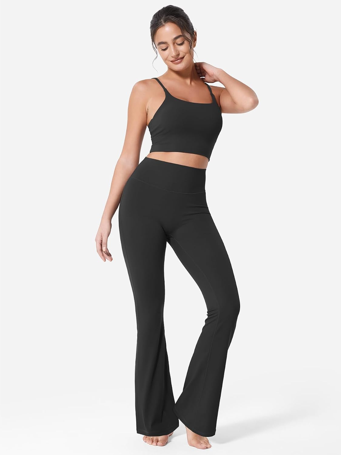 Detalle 1 de YEOREO Damen Flare Leggings 30 Zoll