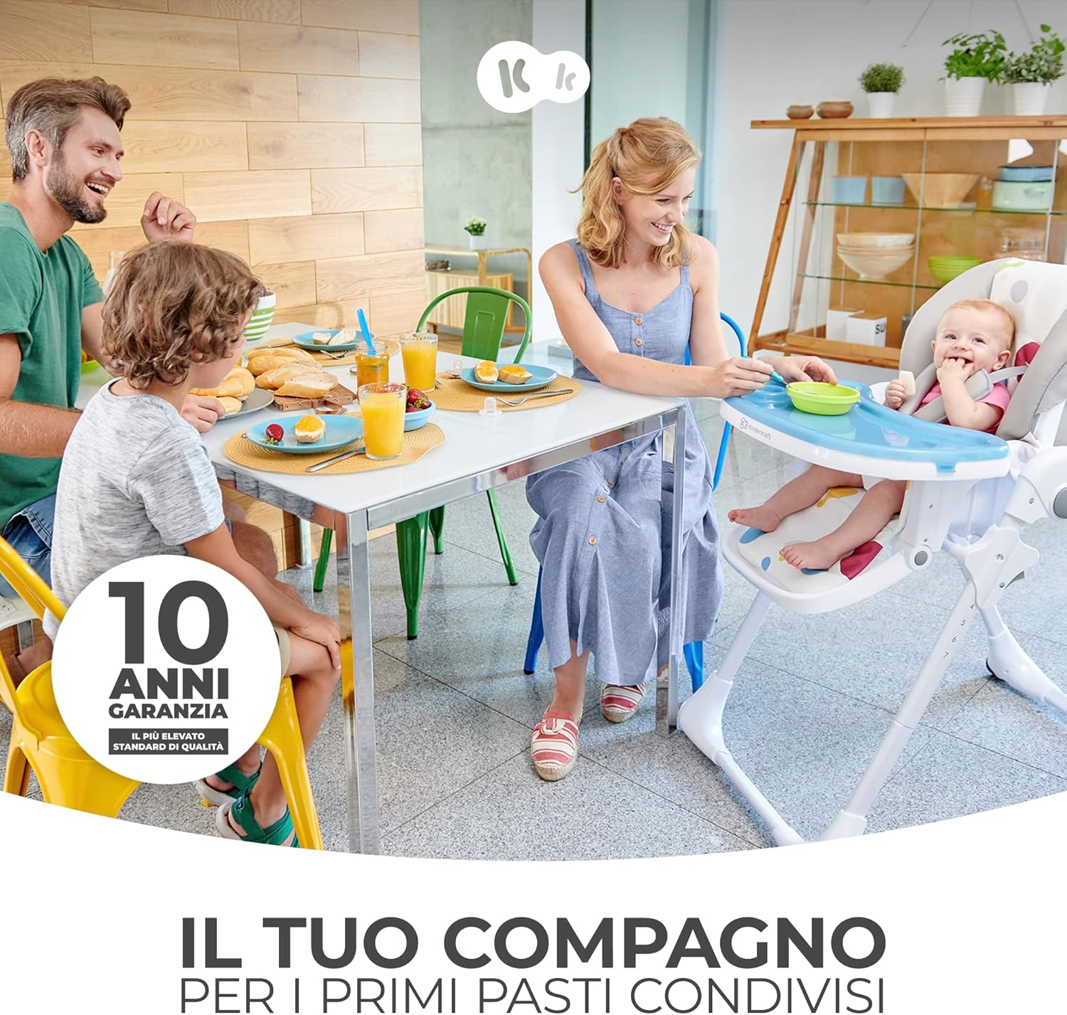 Thumbnail 1 de Kinderkraft YUMMY Seggiolone Pappa: seggiolone pieghevole e regolabile per neanche 6 mesi fino a 3 anni