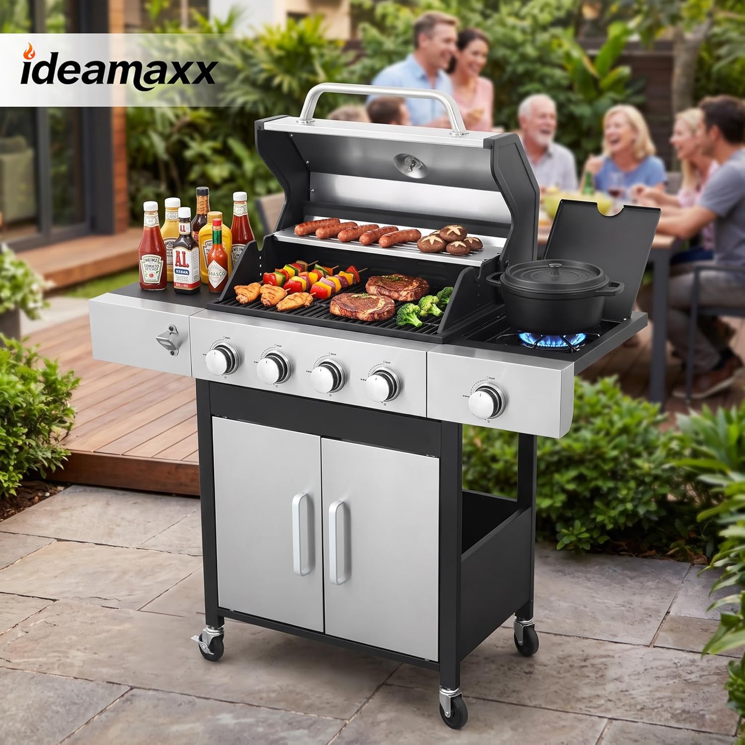 Detalle 1 de Ideamaxx Propane Grill and Griddle Combo