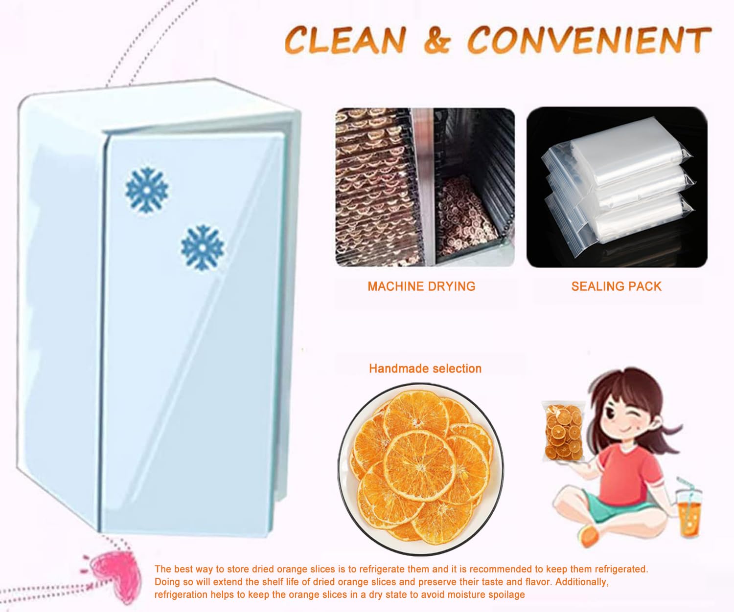 Detalle de Dried Orange Slices, 7.1 oz / 200 g, Sugar-Free, Approx. 40–50+ Slices