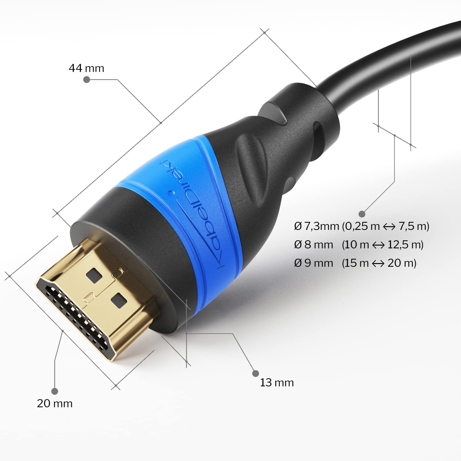 Detalle de KabelDirekt 4K HDMI Verlängerung – 5 m, in Deutschland entwickelt