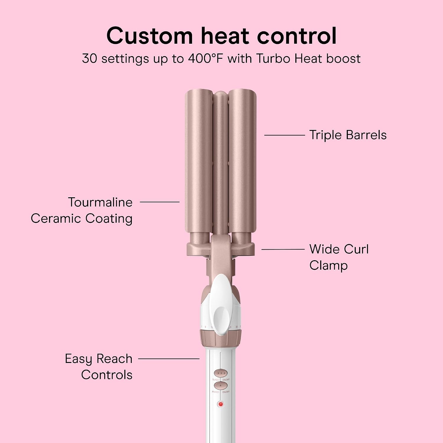Detalle 2 de Conair Double Ceramic 3-Barrel Waver 30 settings 💇♀