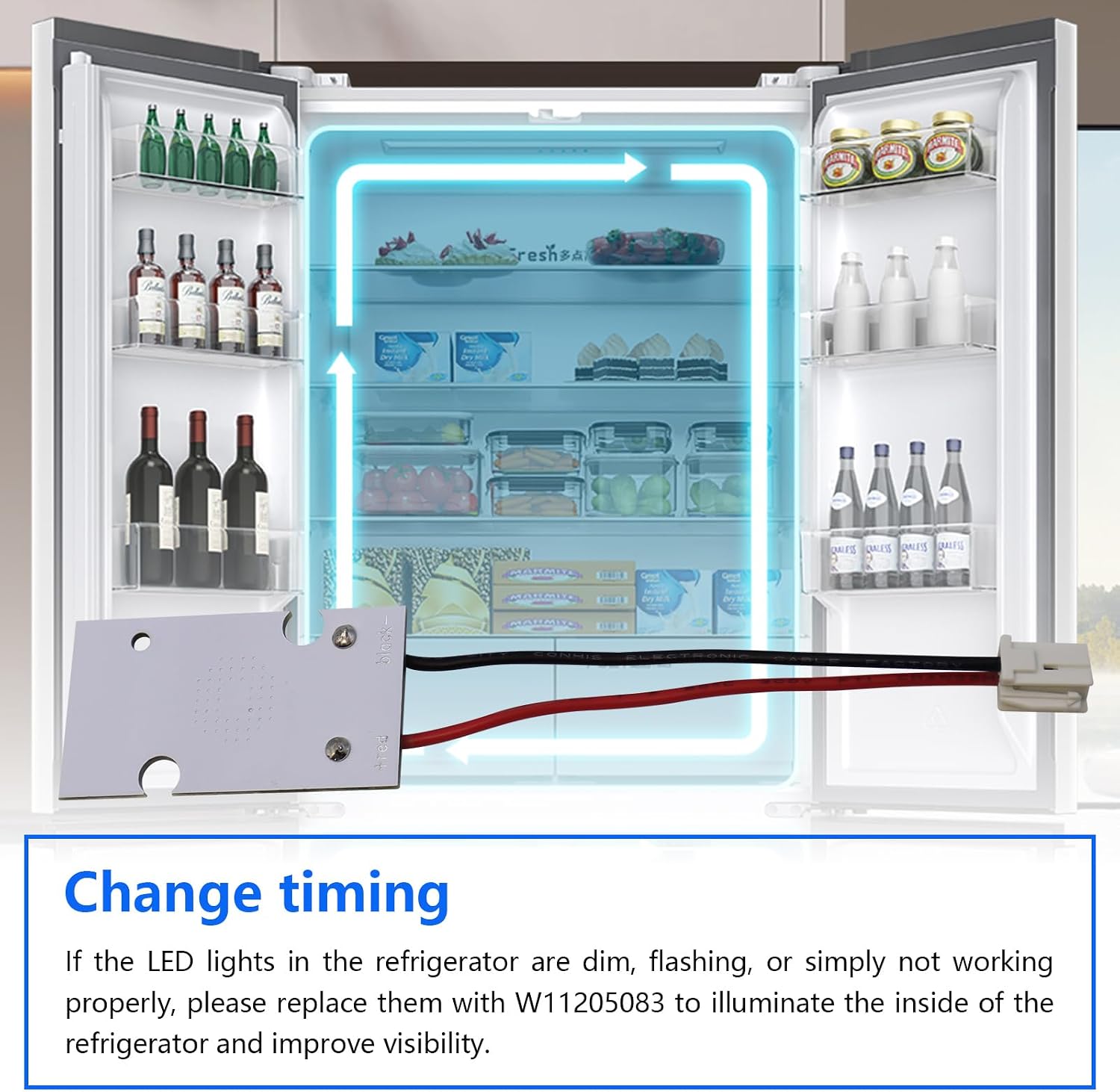 Thumbnail 4 de KOLEOLL W11462342 Refrigerator LED Light Replacement for Select Whirlpool Models