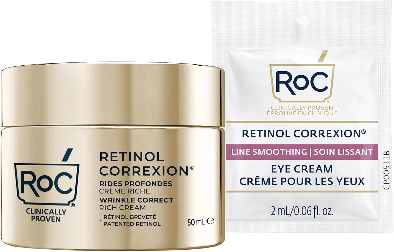 Detalle de RoC Deep Wrinkle Rich Cream, Fragrance-Free Daily Firming Moisturizer, 50 mL