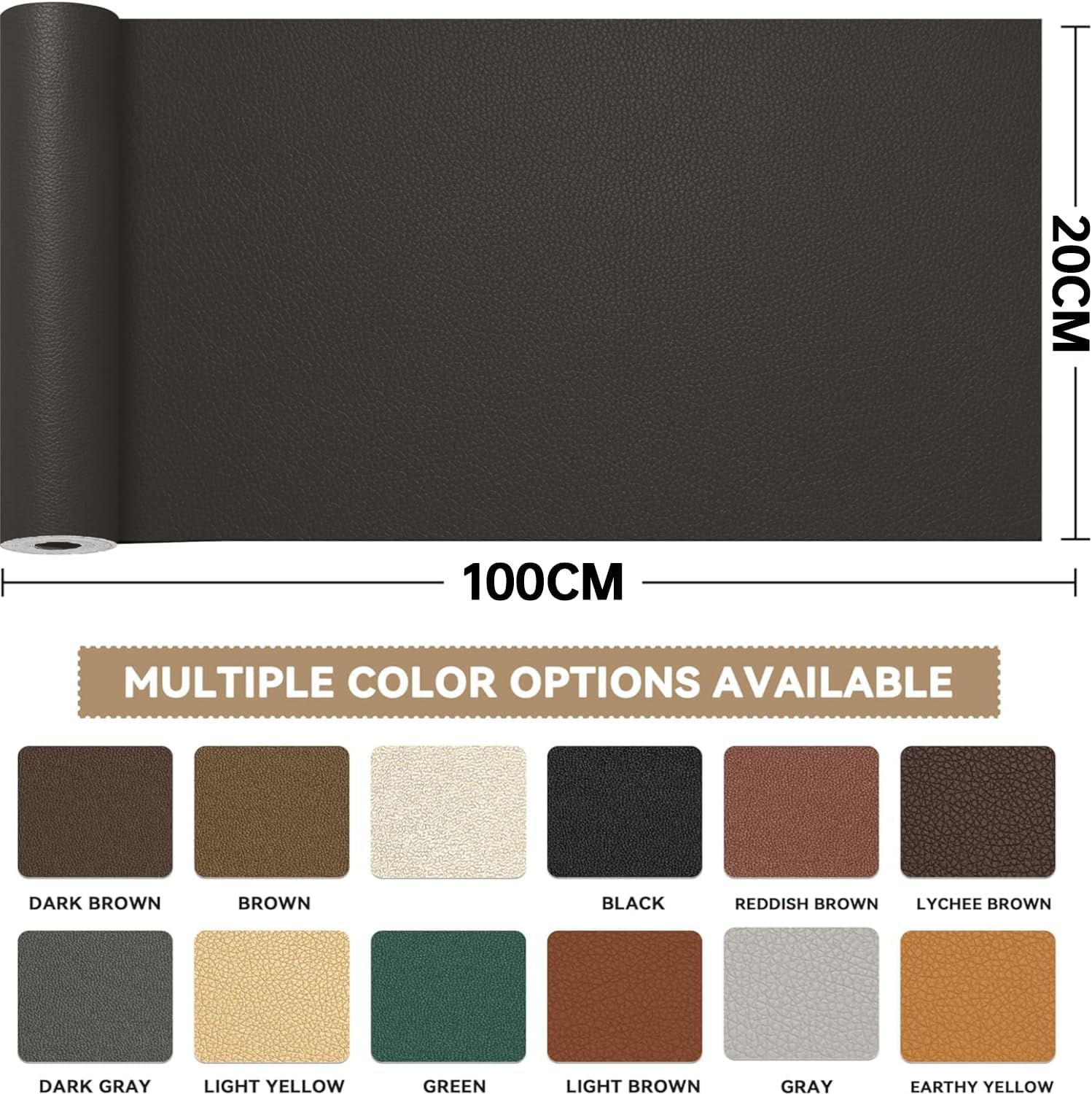 Thumbnail 3 de Leder Reparatur Set Dunkelkaffee – RggEyy Lederflicken selbstklebend (20 x 100 cm)