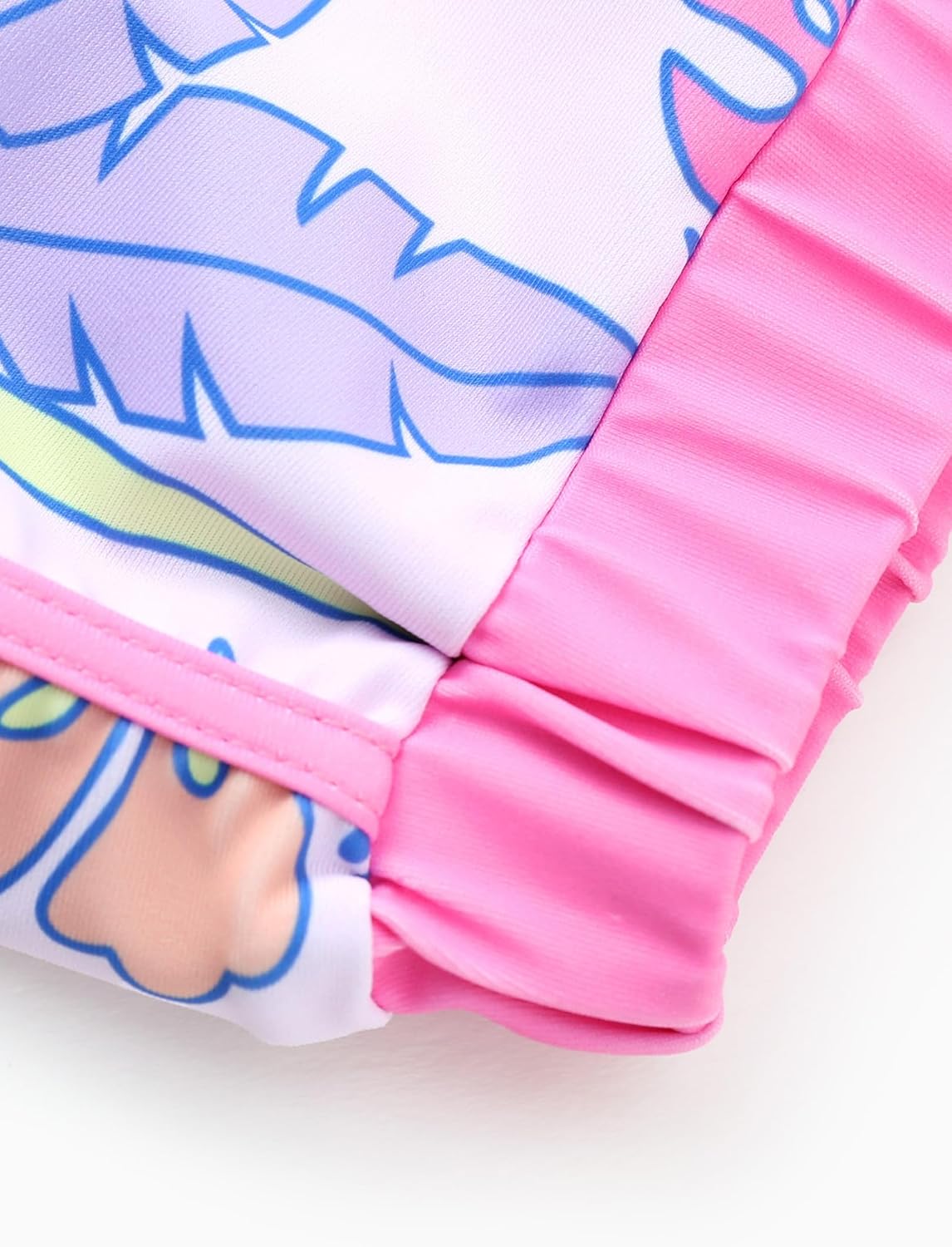 Detalle 2 de Disney Frozen Elsa Princess Girls Two-Piece UPF 50+ Quick-Dry Swim Rashguard Set