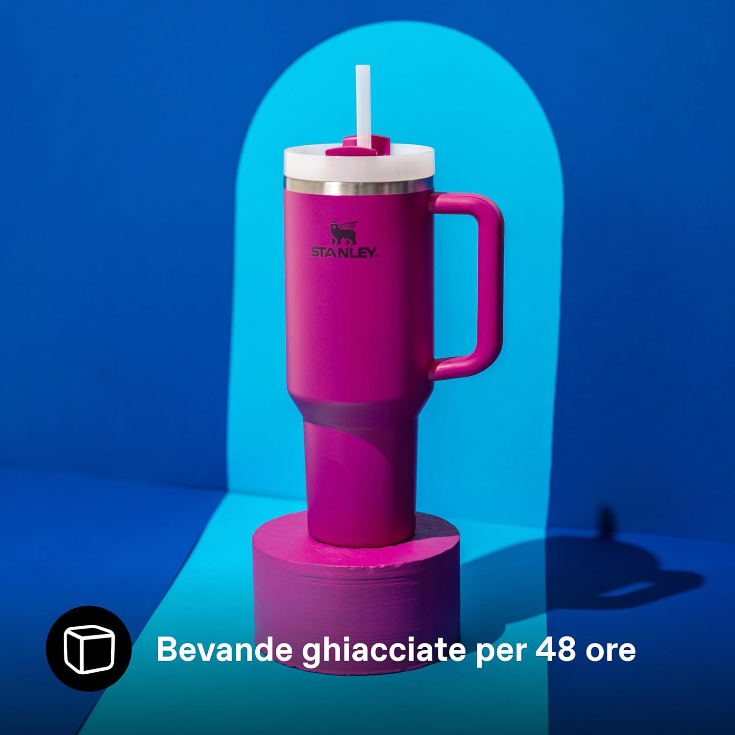 Thumbnail 3 de STANLEY 1913 Quencher H2.0 FlowState Borraccia 1.2L con Cannuccia – Freddo Per 11 Ore, Ghiaccio fino a 48 Ore, BPA Free, Tazza Termica con Manico, Fuchsia