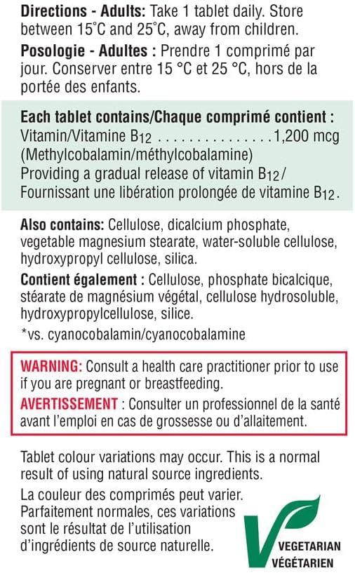 Thumbnail 5 de Jamieson 2823 Vitamin B12 Tablets, 1,200 mcg Methylcobalamin, Timed Release