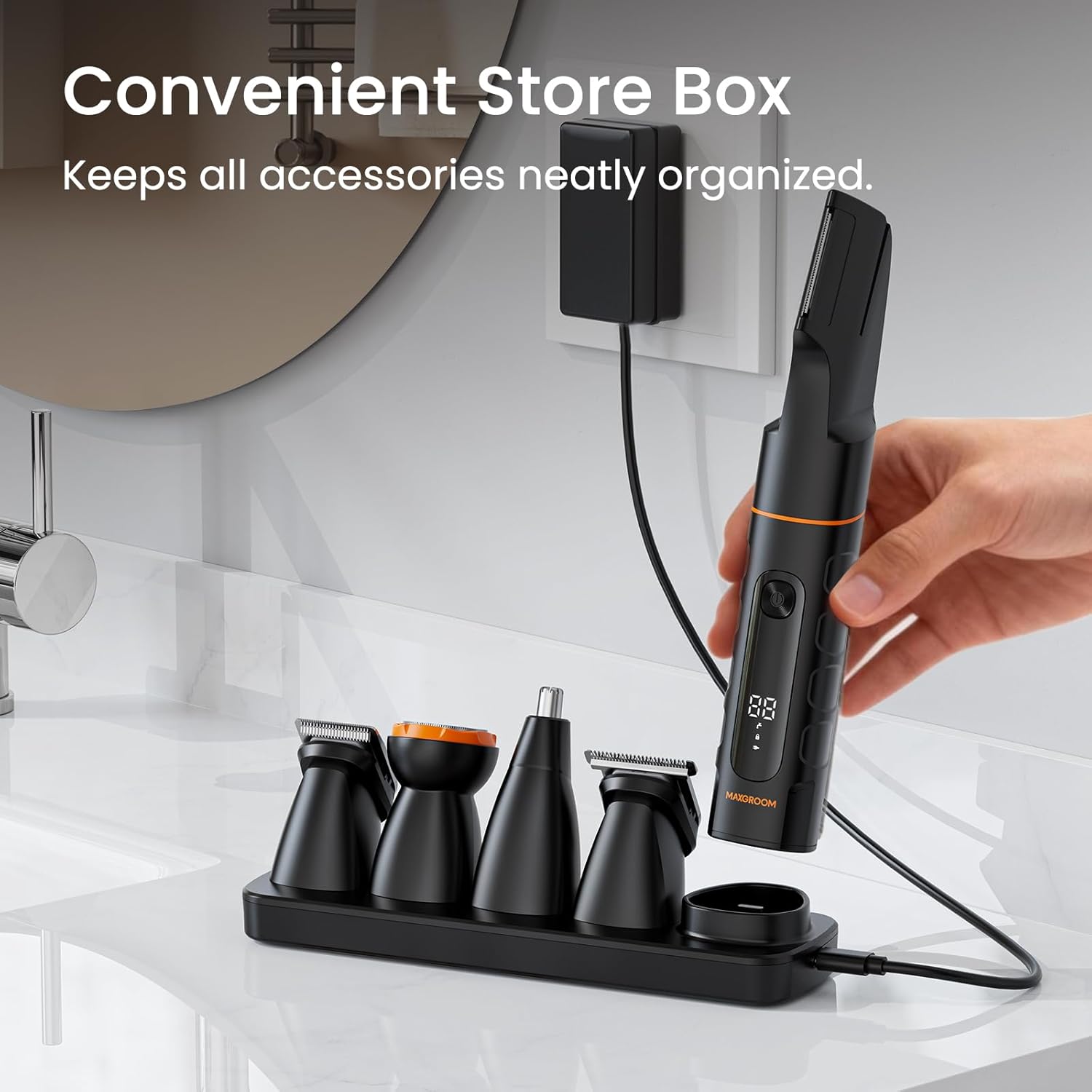 Thumbnail 5 de MAXGROOM 5 in 1 Manscape Body Hair Trimmer for Men with IPX6, 120-Min Cordless Runtime & Type C Charging Dock