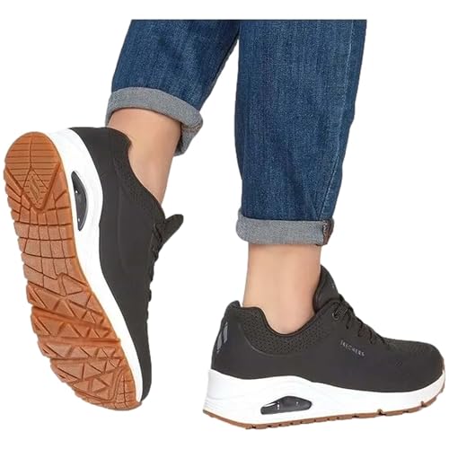 Thumbnail 4 de Skechers Femme Uno - Stand On Air Baskets Tendance, Noir Black White (36.5 EU)
