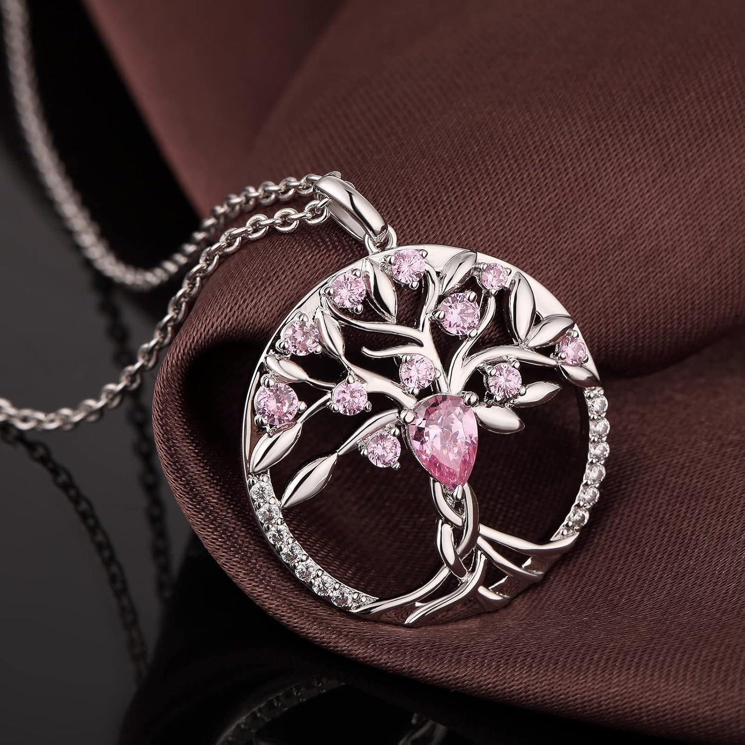 Thumbnail 2 de jiamiaoi Kette Damen „Baum des Lebens“ Silber mit Zirkonia – Anhänger & 50 cm Halskette