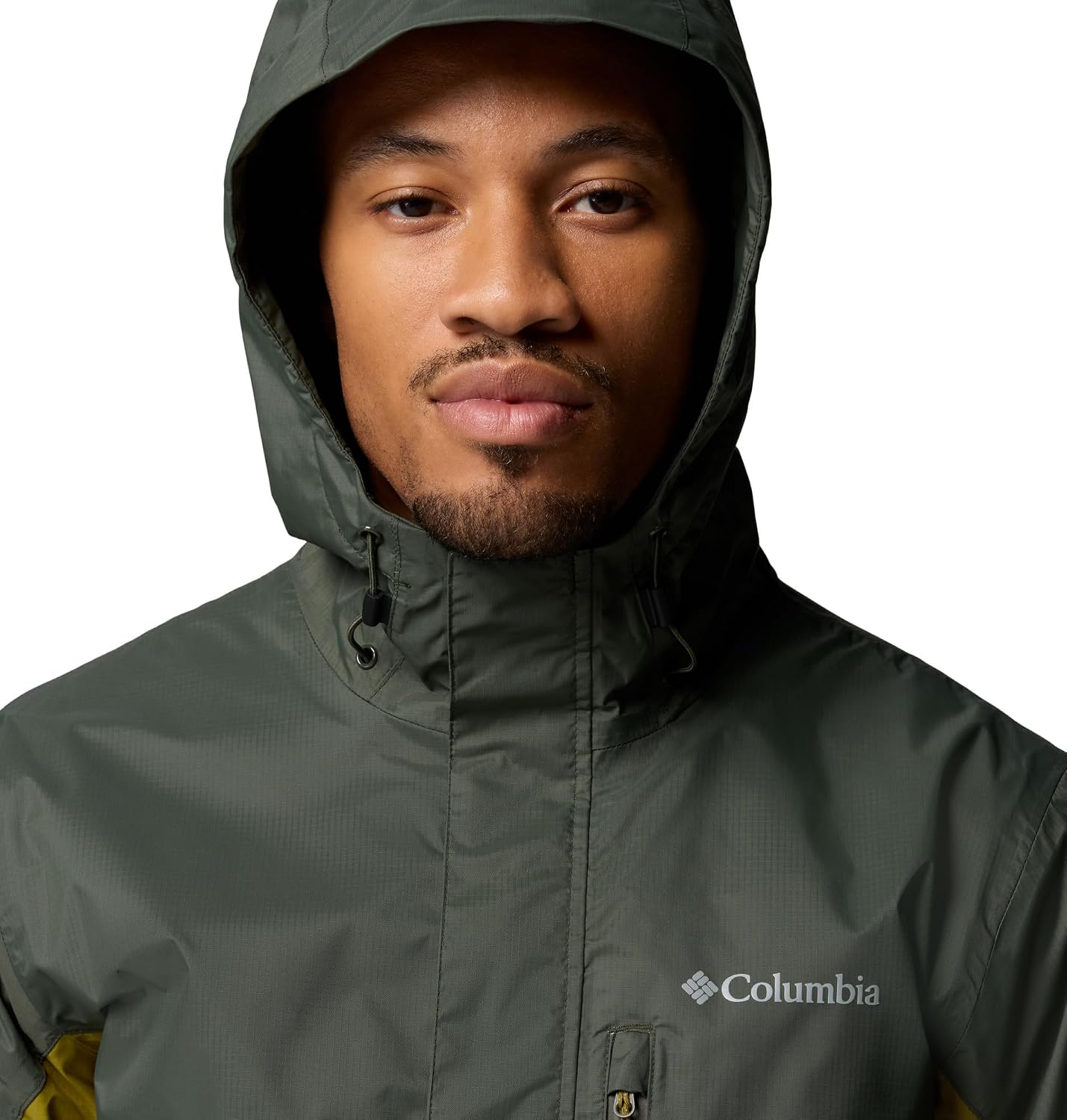 Detalle 2 de Columbia Pouring Adventure 3 Jacket: Giacca impermeabile da uomo, lega stile e protezione