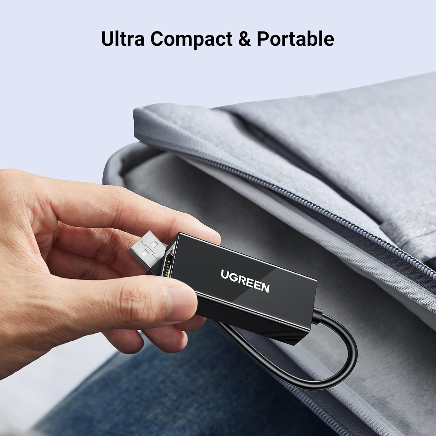 Detalle 2 de UGREEN USB-naar-Ethernetadapter met RJ45, USB 2.0 en 100 Mbps