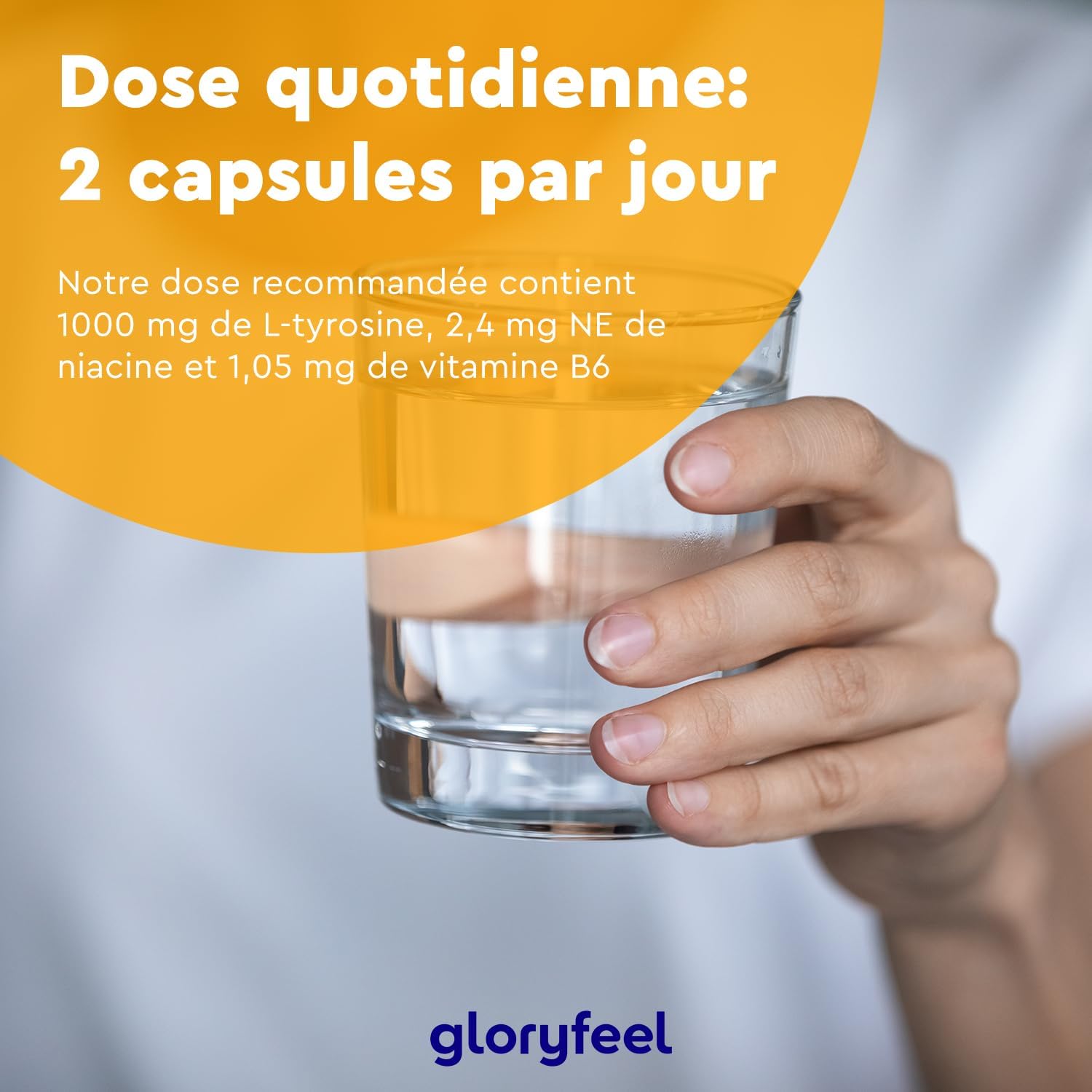 Thumbnail 6 de L-Tyrosine végane avec niacine et vitamine B6 — 365 capsules (dosage 1000 mg) contre la fatigue