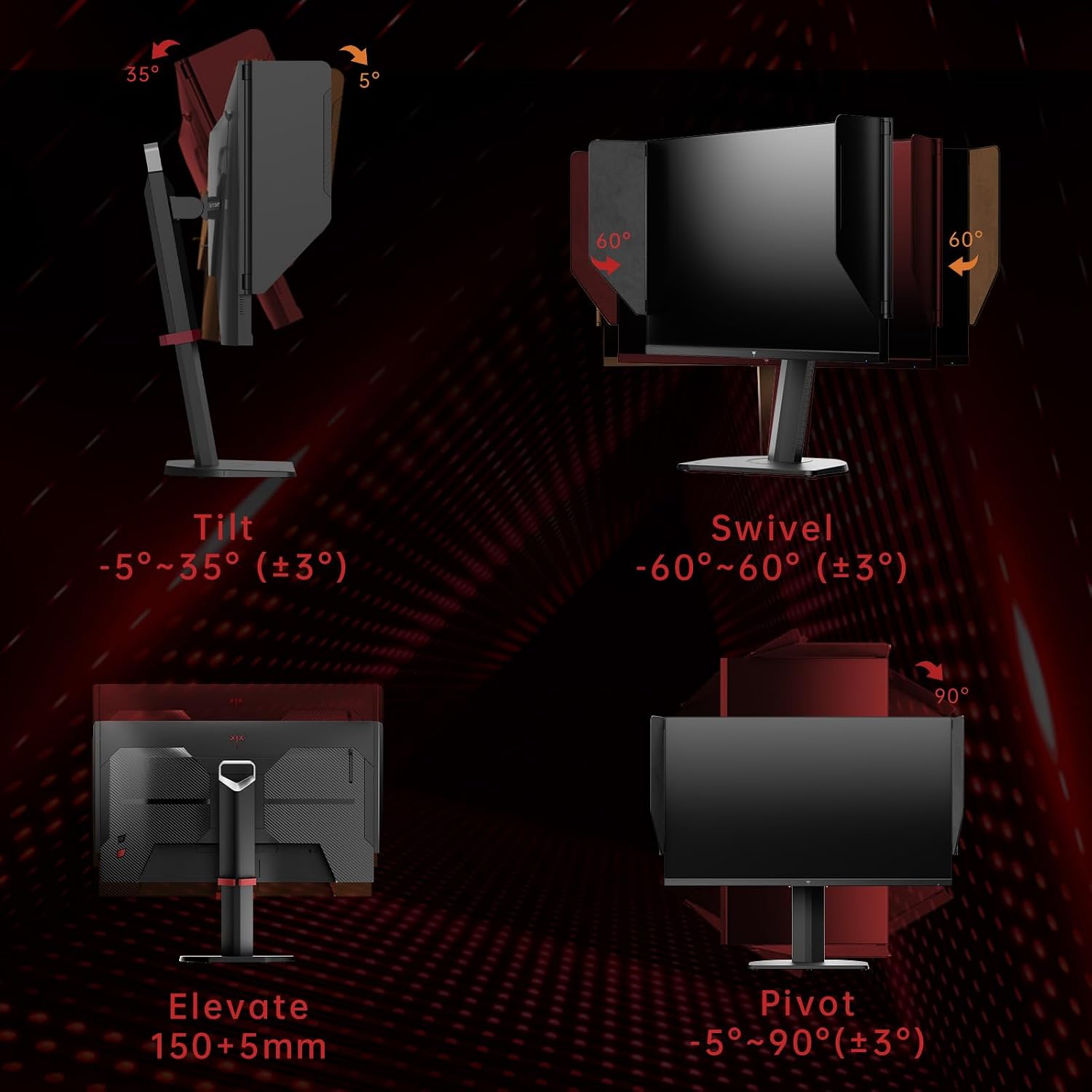 Detalle de KTC 25M1 400Hz Gaming Monitor 24.1": Fast TN, Hooded Shield, and 400Hz for Esports