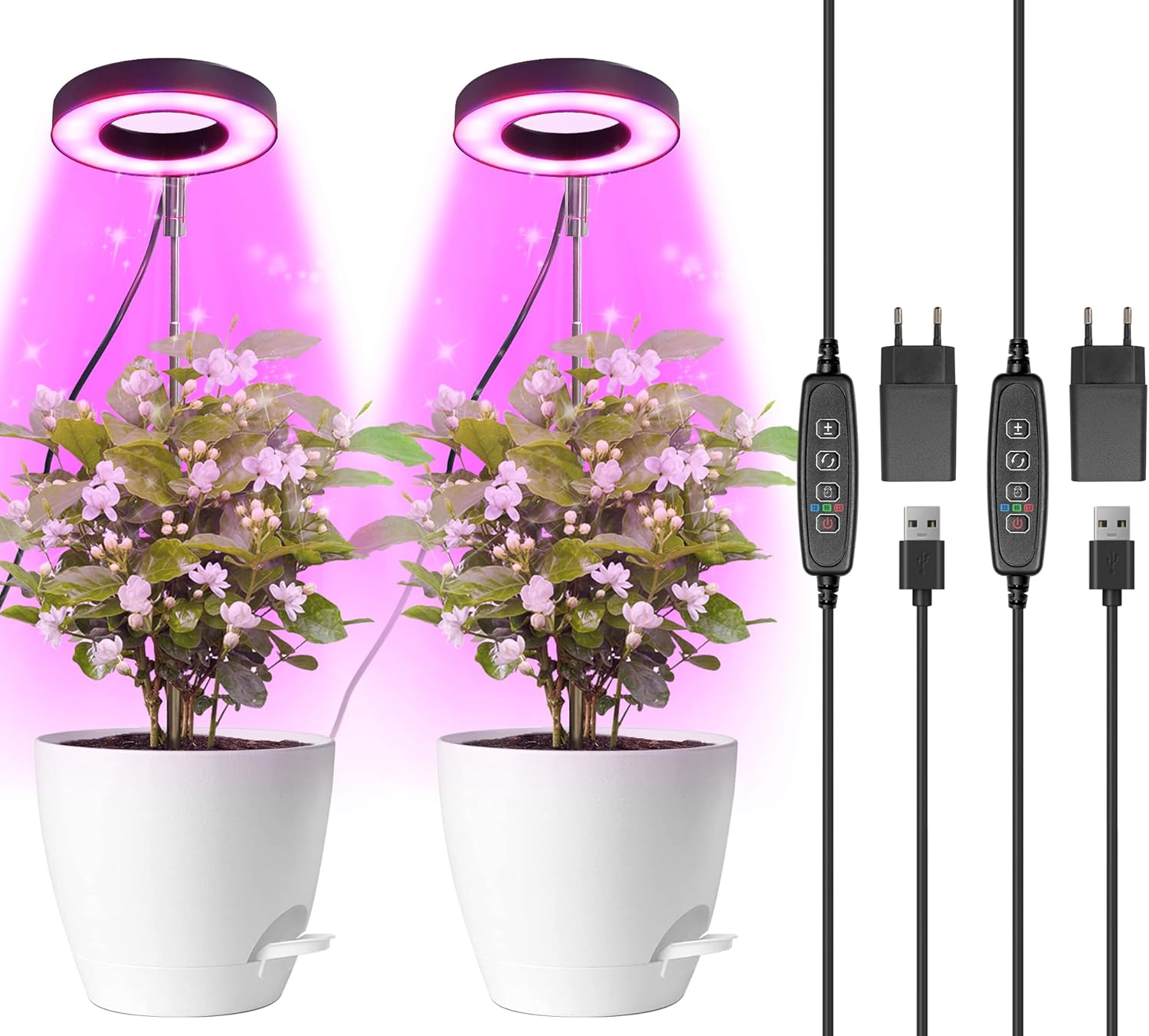 Qoolife Lámpara de Plantas 48 LED