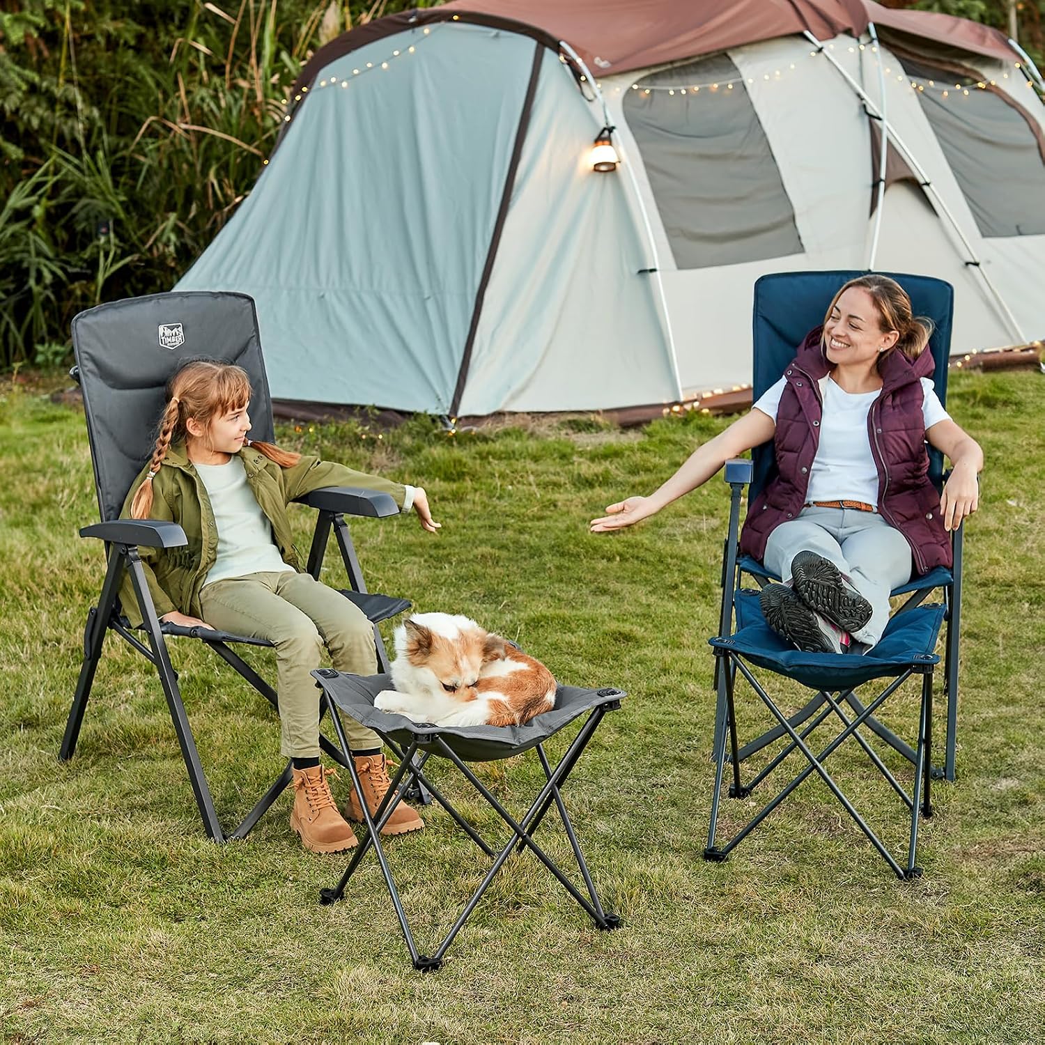 Thumbnail 1 de TIMBER RIDGE Folding Camping Footrest: Padded, Portable Stool with Carry Bag