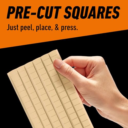 Detalle de GORILLA Removable Mounting Putty: 84 Pre-Cut Squares (Pack of 3) Holds Up to 2 lbs