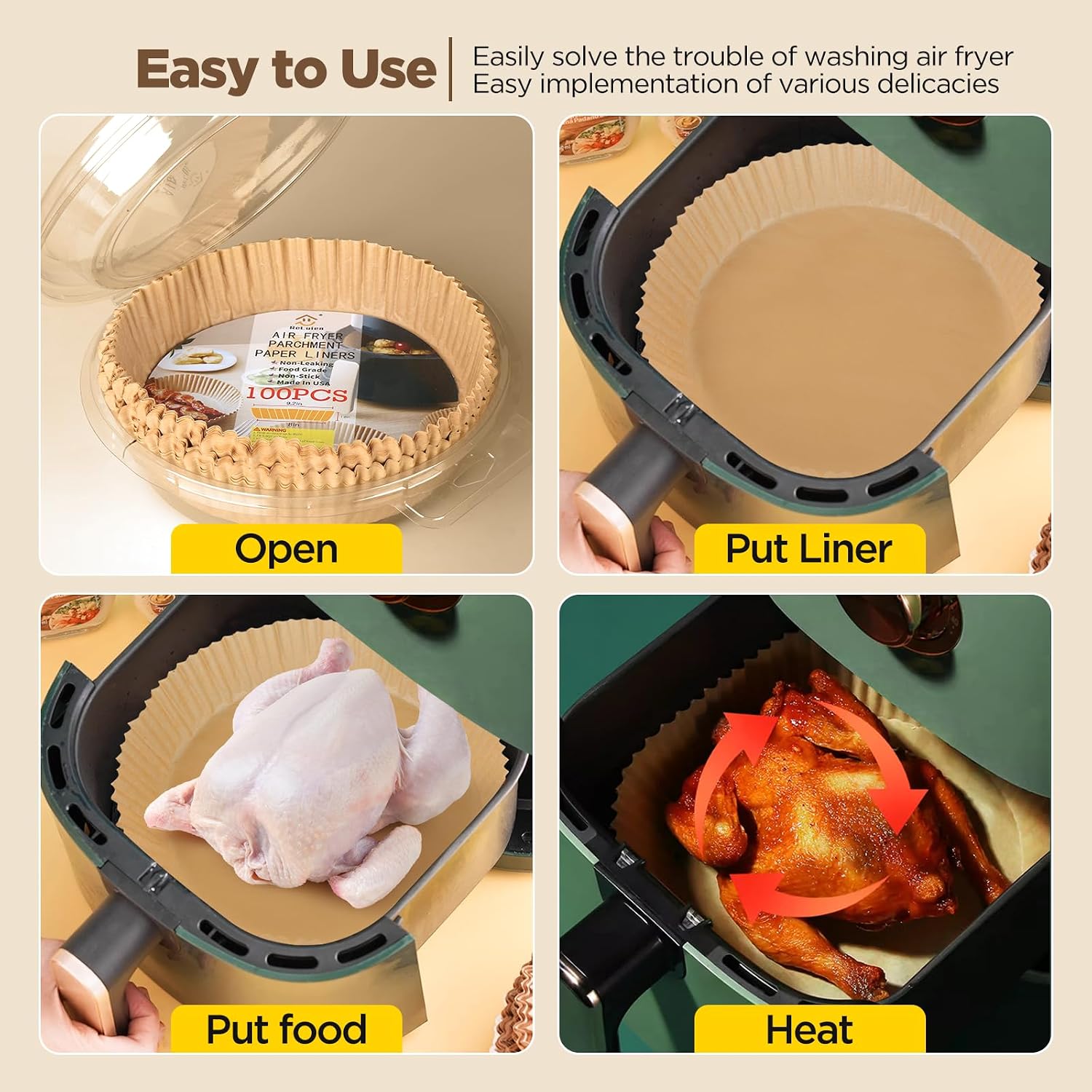 Thumbnail 5 de Air Fryer Liners 100PCS