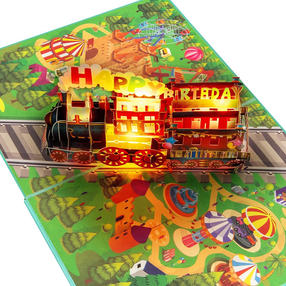 Thumbnail 5 de CNLITIHEKA Musical Train Birthday Card