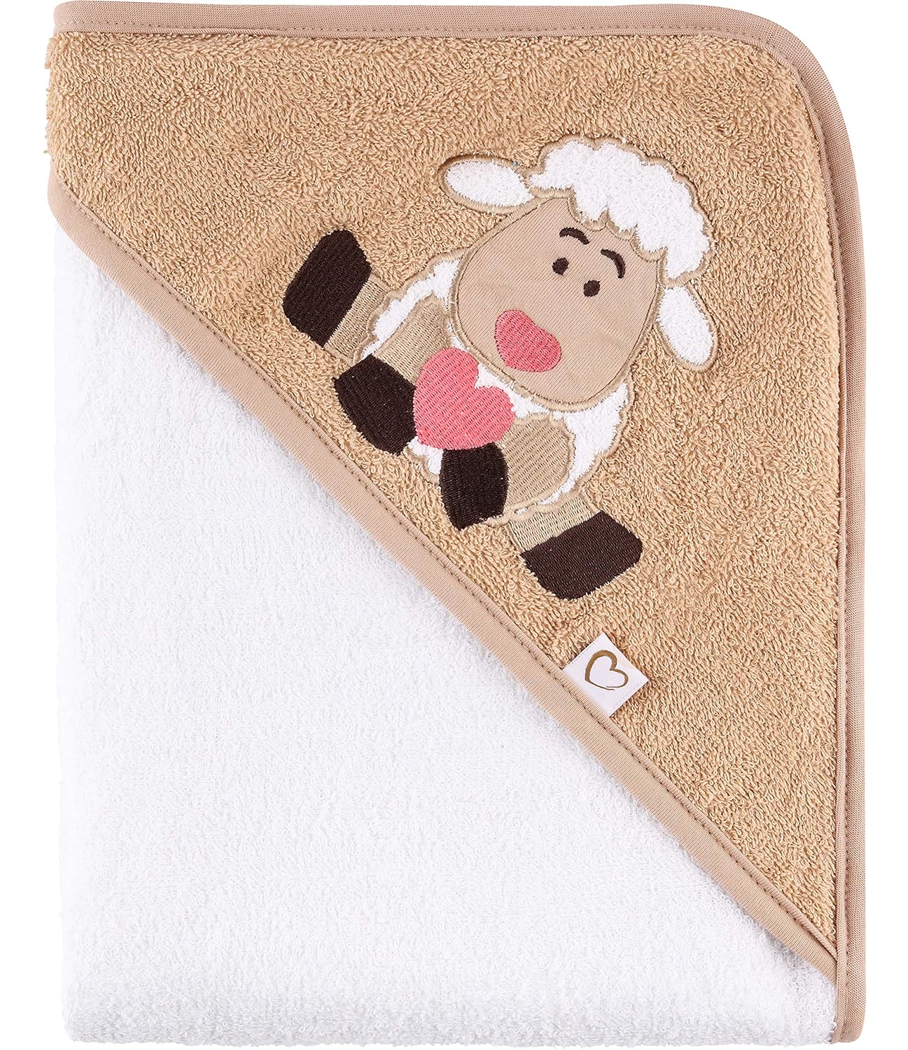 Thumbnail 5 de Be Mammy Kapuzenhandtuch Babyhandtuch aus Baumwolle – Rosa mit Eule, 100 × 100 cm, OEKO-TEX Standard 100