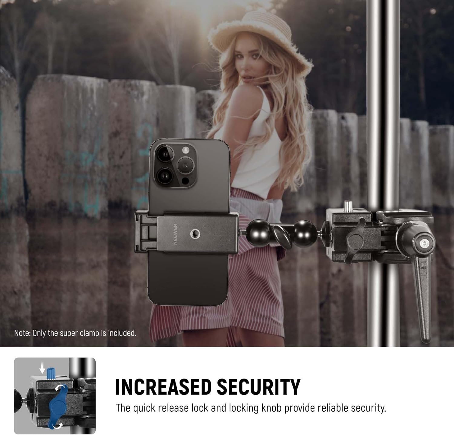 Thumbnail 4 de NEEWER 2x Super Clamp UA017 con perno 5/8" e filetto 1/4